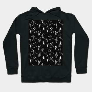 black and white tribal print pattern Hoodie